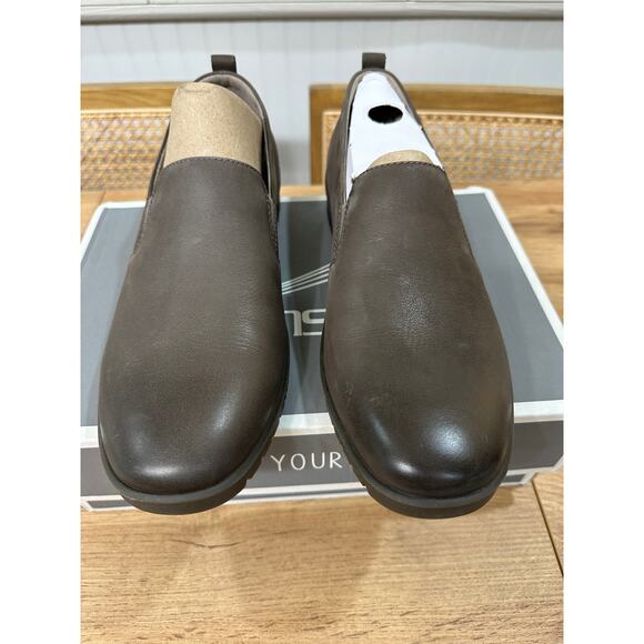 Dansko Linley Burnished Calf Grey Slip Ons Leather Sz 9.5/10 US NIB Arch Support - Picture 5 of 15